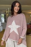 Big Softie Star Slouch Knit Rose -